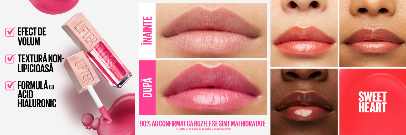 Luciu de buze cu acid hialuronic Lifter Gloss, Maybelline